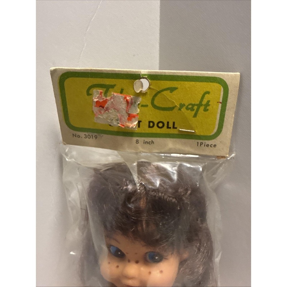 Fibre Craft 8" Brown Hair Craft Doll No. 3019 Acrylic Hair Plastic NEW Head Body - Picture 4 of 12